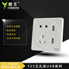 定做名种外贸型USB插座 可免费开模具墙壁USB带开关插座面板|ms