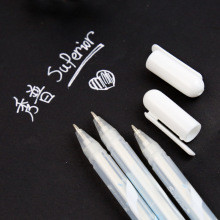 秀普白色高光笔动漫设计手绘黑卡纸白线笔勾线笔绘画马克笔