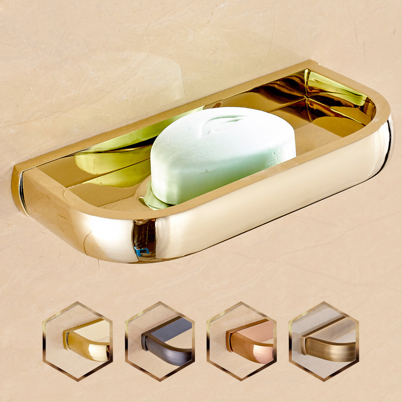 金色全铜肥皂架 卫浴挂件 香皂盒 欧式肥皂网 浴室肥皂盒 肥皂碟