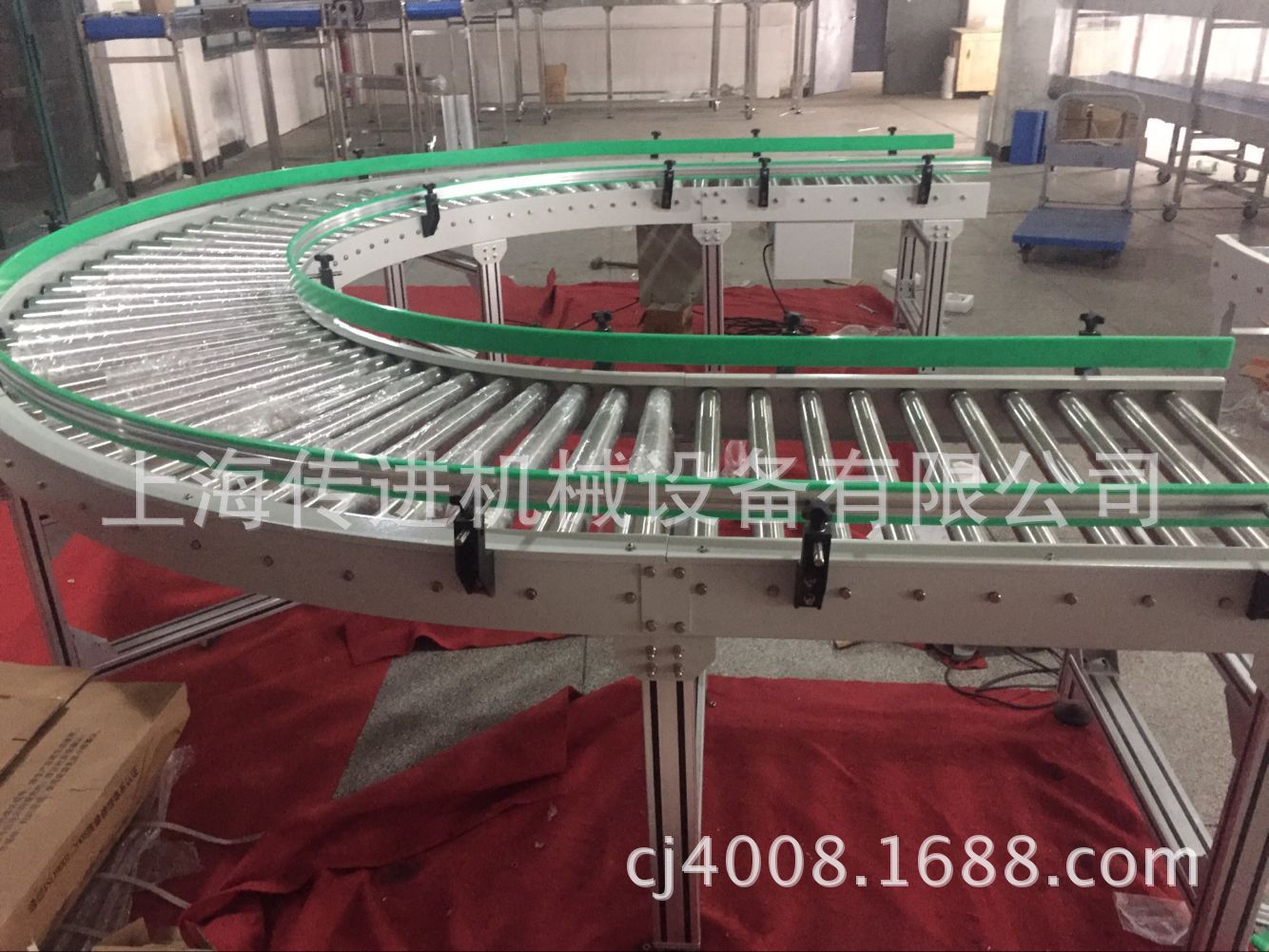 科研展示滚筒输送线 180°码垛滚筒输送线 非标制作滚筒输送机