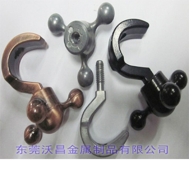 压铸锌铝合金衣钩 厨卫五金挂件 衣帽钩 衣柜挂钩 电镀 仿古色