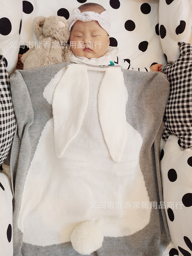 兔子毛线空调毯 (6)