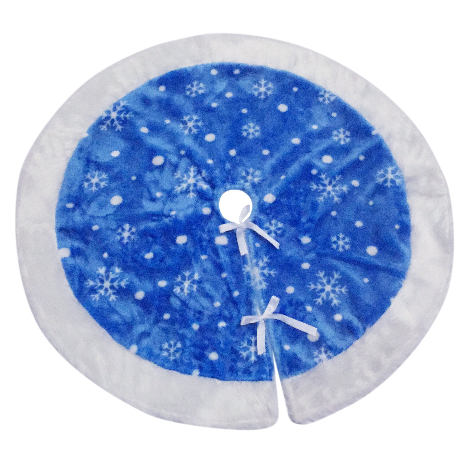 光板圣诞树裙 蓝色红色长毛绒圣诞树裙 速卖通 亚马逊圣诞节树裙