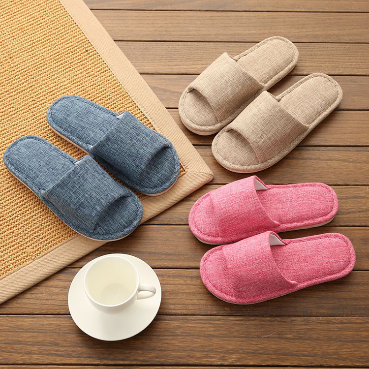 New Spring and Autumn Handmade Slippers for Men and Women's Indoor Warmth, Casual Floor, Anti slip, Comfortable Linen Slippers