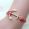 Hand -woven fashion Korean fluffy rope infinity, golden anchor bracelet, European and American hot -selling manufacturers supply