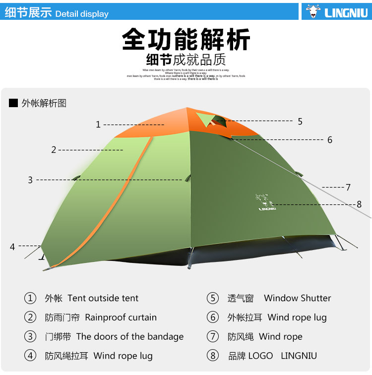 Takin double 3-4 full automatic all-inclusive tent number: LN-ZP003-A1