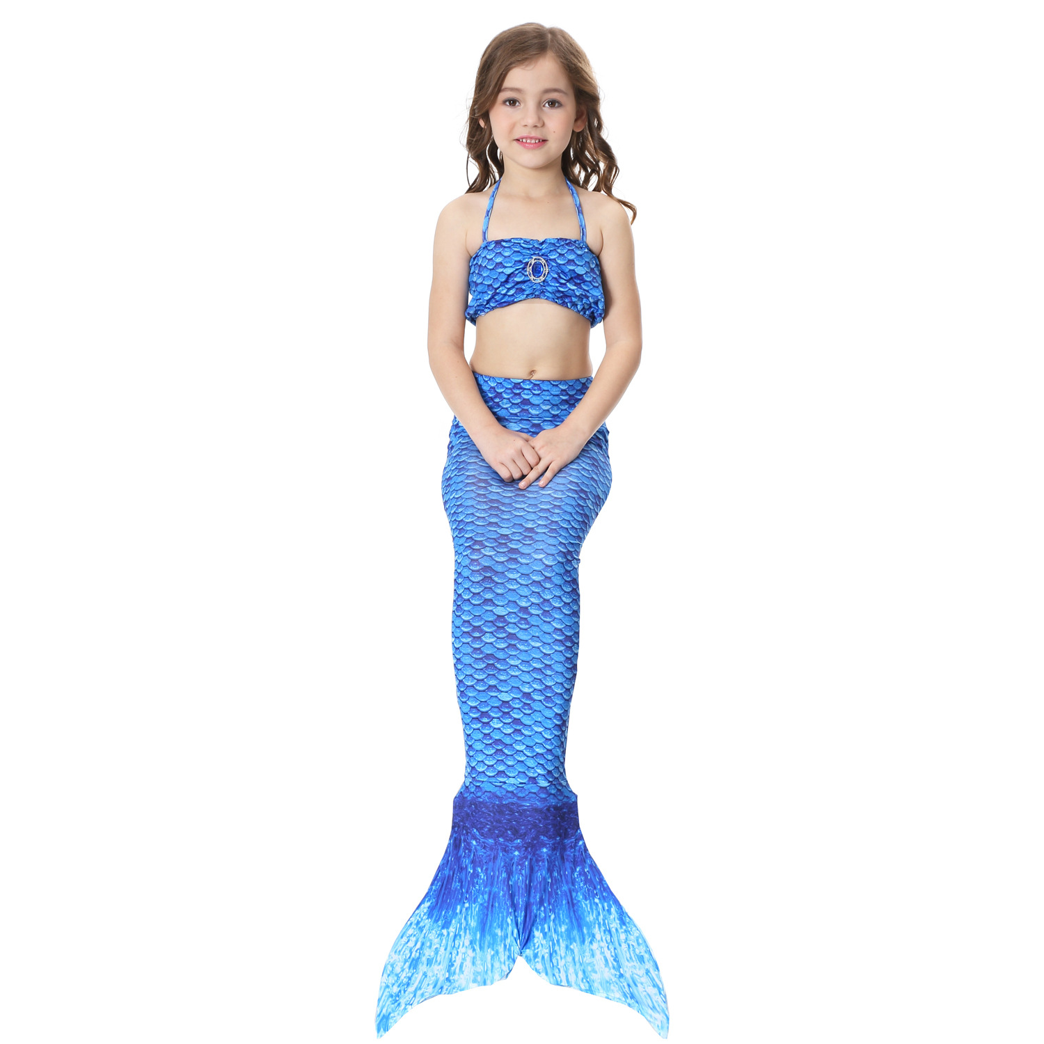 Girl's Fashion Mermaid Nylon Polyester Bikinis 2 Piece Set display picture 50