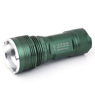 supply LED light source Night fishing lights Strong light T6 Blue light charge Zoom Fishing Lights series