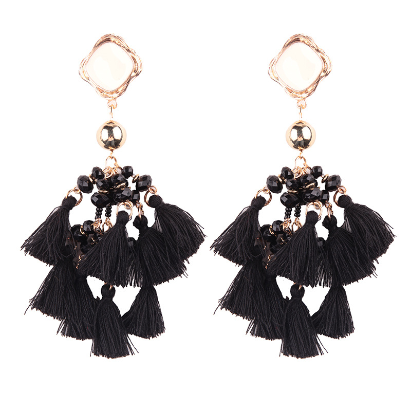 Retro Geometric Alloy Tassel Earrings display picture 3