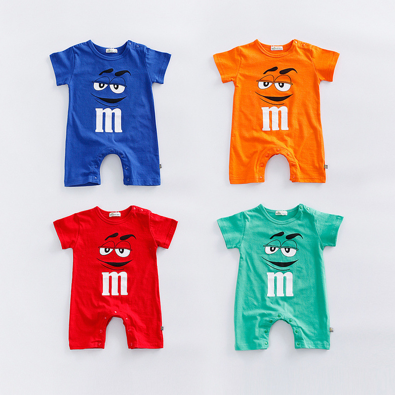 Summer casual short-sleeved baby clothes...