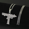 Men's necklace hip-hop style, submachine gun, fashionable pendant, accessory, European style