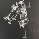 工厂批发透明塑料耳针 可粘平面塑料耳钉 耳饰品配件 diy耳环