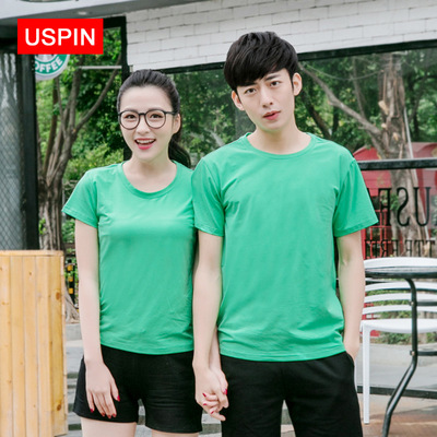 男式t恤新款奧代爾純色圓領男裝短袖空白T恤工作服情侶裝批發