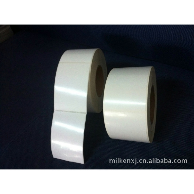 赤壁艾利亮白PET标签印刷厂-fasson-mz0312热转印条码标签纸