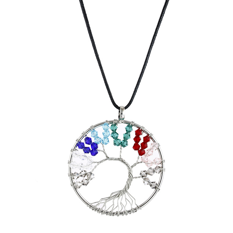 Retro Heart Shape natural stone Copper Plating Pendant Necklace 1 Piece