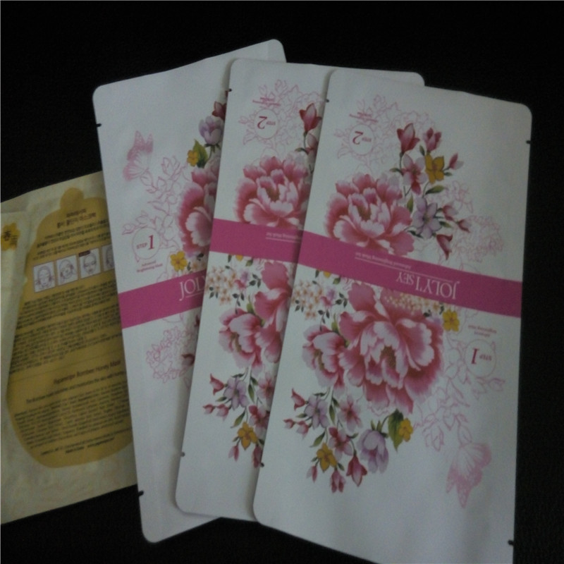 定制彩色化妆品包装袋三边封铝箔面膜袋食品PET+PE包装袋印刷订制