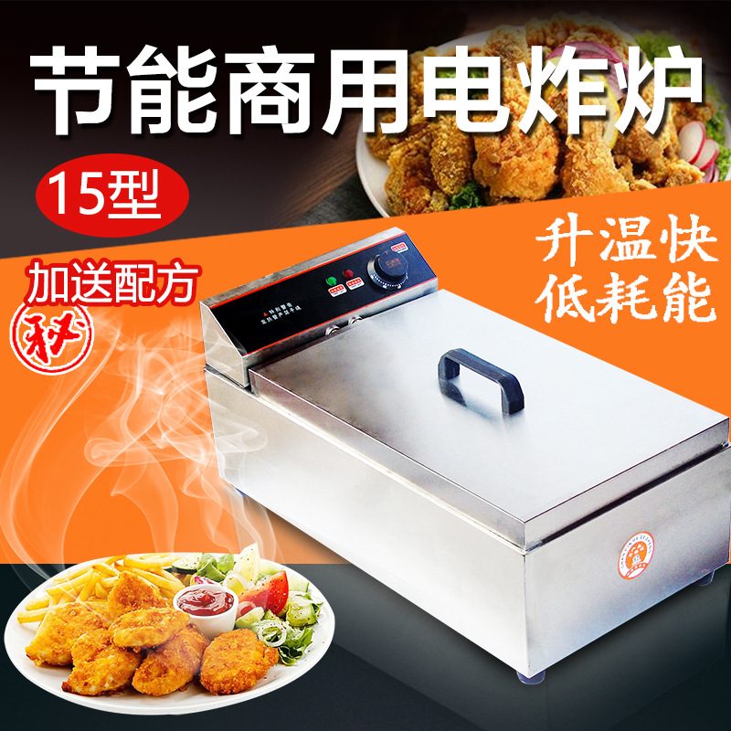 15型多功能电炸炉商用炸油条薯条鸡翅油炸炉大容量电热油炸锅