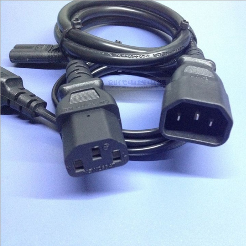 三芯1.5平方国标C13-C14电源延长线 品字尾 品字公插头电源连接线