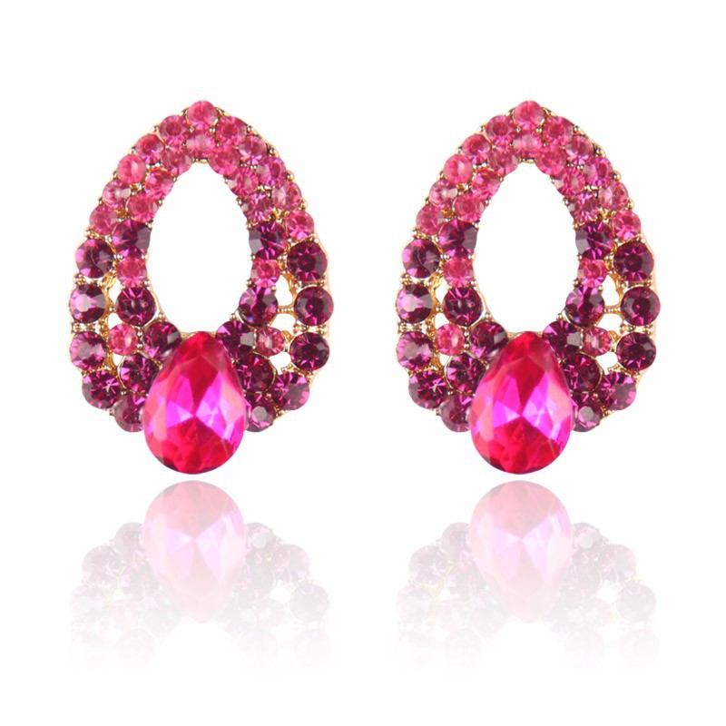 Fashion Water Drop Sapphire Multicolor Earrings Wholesale display picture 9