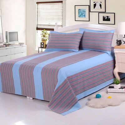 精品热卖山东般阳老粗布学生宿舍床单送枕套舒适易清洗单人两件套