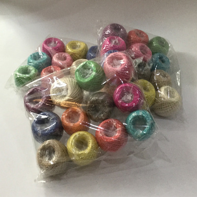 批发手工DIY材料装饰麻绳原色麻绳彩色粗麻绳吊牌绳子捆绑扎绳|ru