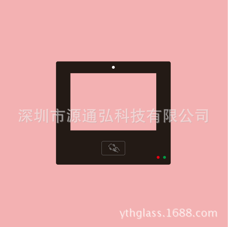 厂家供应钢化玻璃触摸屏钢化玻璃楼宇对讲面板玻璃电子锁面板