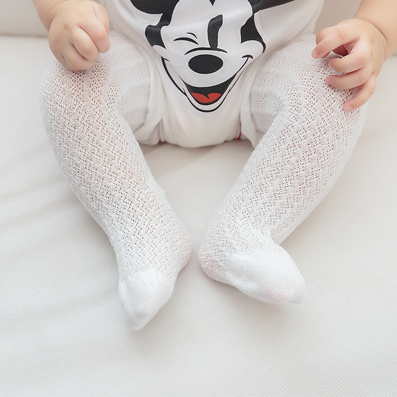 Calcetines de bebé calcetines antimosquitos de malla delgada de verano para niños y niñas niños boca suelta bebé calcetines sobre la rodilla medias no apretadas