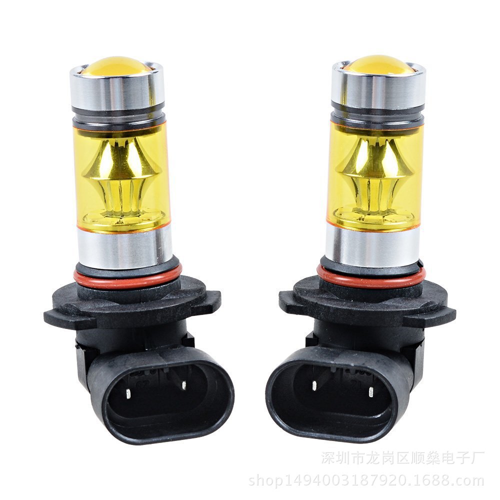 Car Led Fog Lights H8 H11 100W 20Led Golden Light High Brightness 9005 9006 H16 Anti-Fog Lights