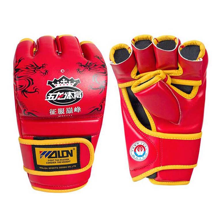 Wulong Boxing Gloves Half Finger Adult Sandbag Sanda Training Fighting mma Boxes Fighting Muay Thai