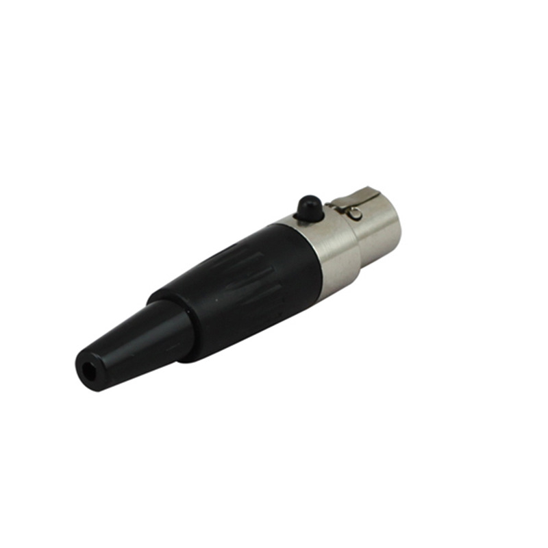 P667 迷你卡农卡侬母MINI卡龙插头3芯无线麦克风话筒头卡农腰包机