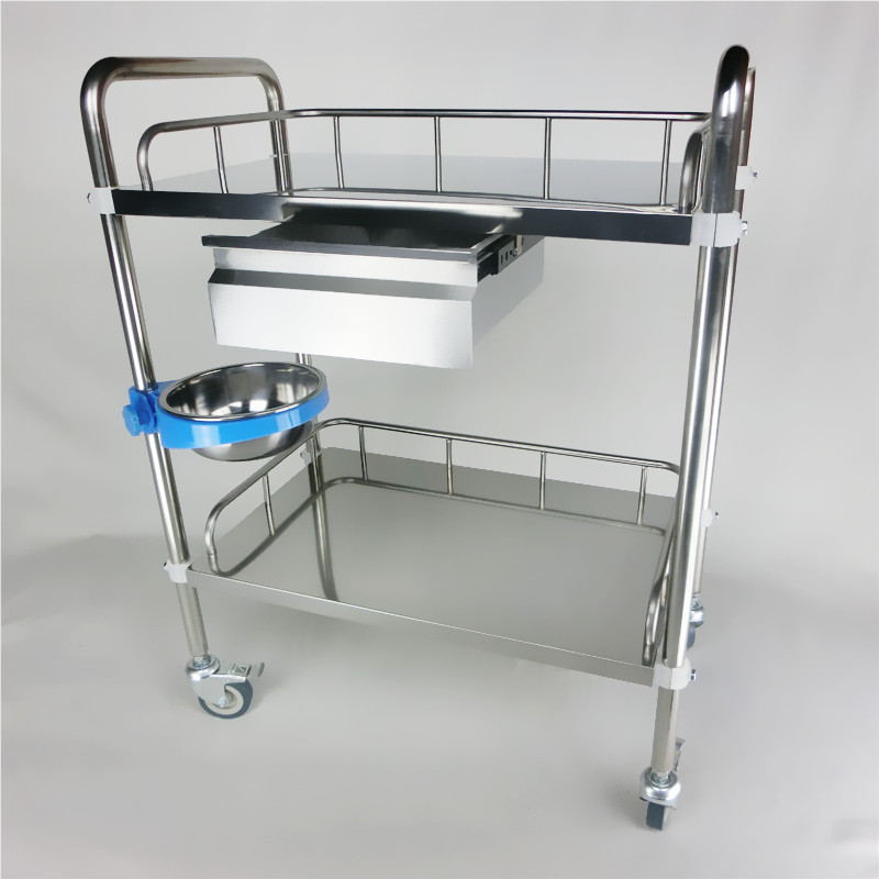 医院不锈钢器械车 医疗器械车仪器车 器械台.手术车推车( 厚型)