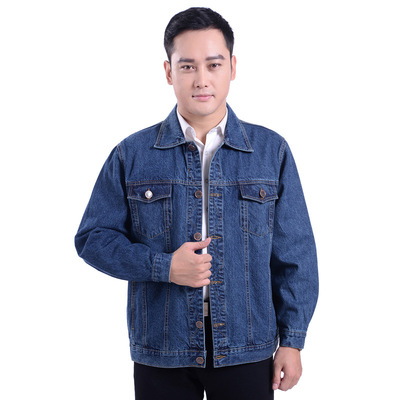 2023 Spring and autumn payment Solid Electric welder coverall On behalf of cowboy Gown jacket Jacket
