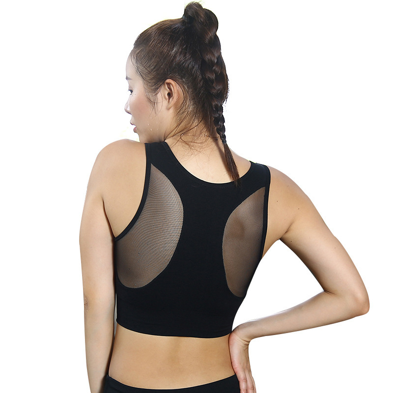 Mesh Yoga shockproof bra fitness running tightless quick dry running vest