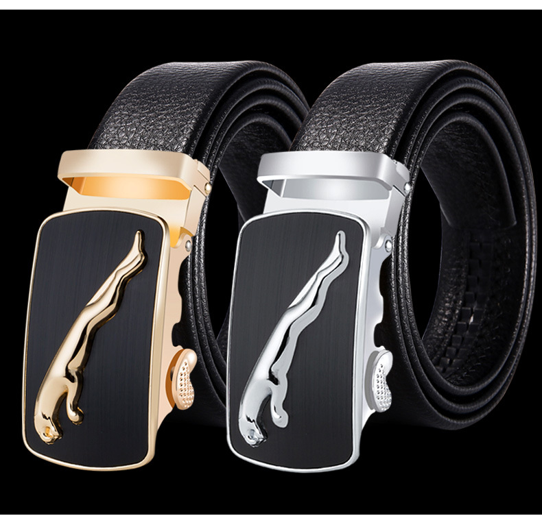 Men's Leather Belt With Automatic Buckle For Men Casual Style_voghion.com