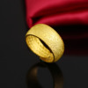 Golden ring, long-lasting brass accessory, 24 carat white gold