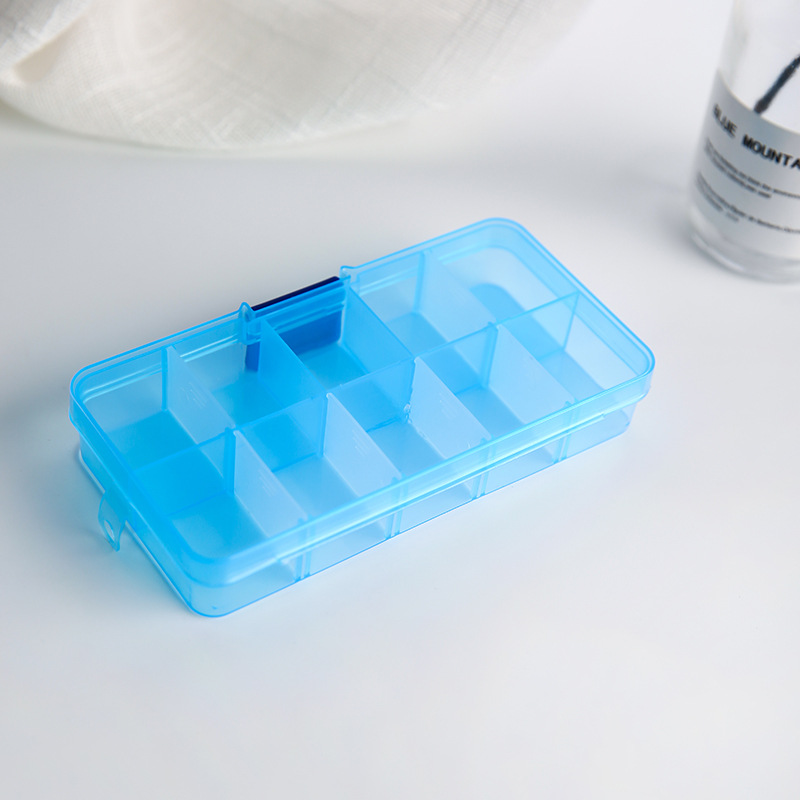 10 Lattice Transparent Plastic Storage Box Multi-lattice Earrings Jewelry Jewelry Box Finishing Box Wholesale display picture 9