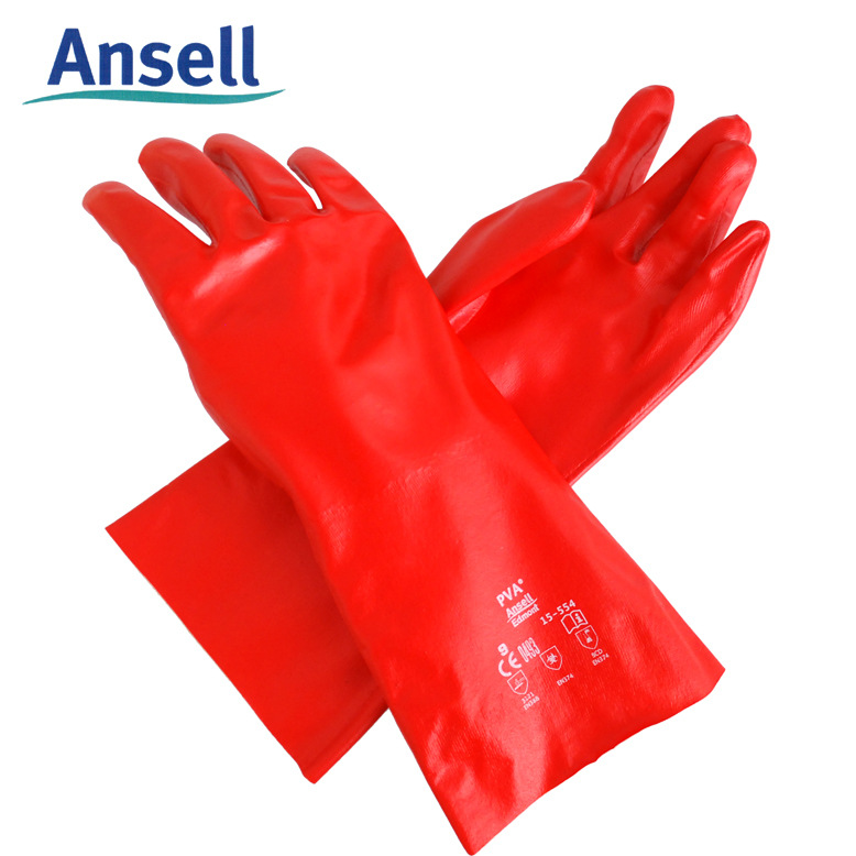 Ansell安思尔15-554 PVA 耐溶剂手套 实验室防化学物质手套批发