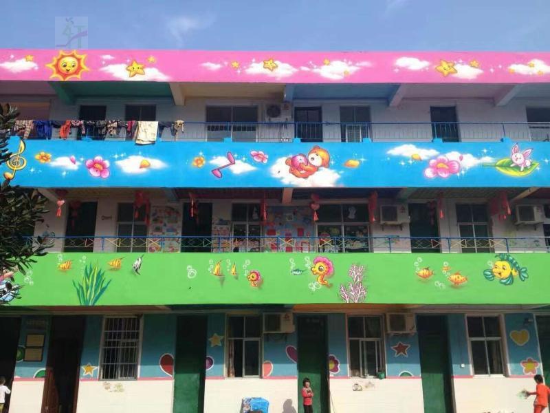 户外美工幼儿园墙绘学校建筑墙体绘画壁画外墙墙绘彩绘墙体装饰画