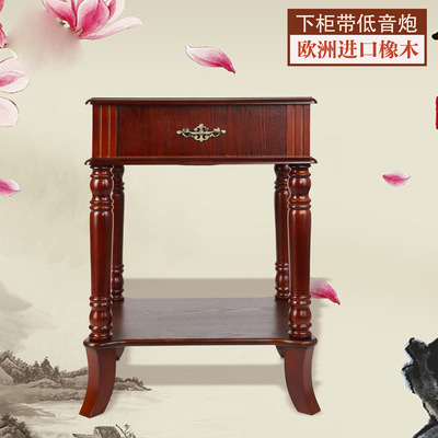 爆款复古留声机仿古黑胶电机下柜蓝牙音箱脚架低音炮实木底座厂家