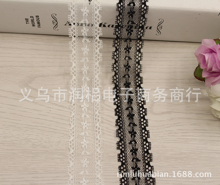 厂家直销2.8CM无弹蕾丝花边DIY头饰服装花边