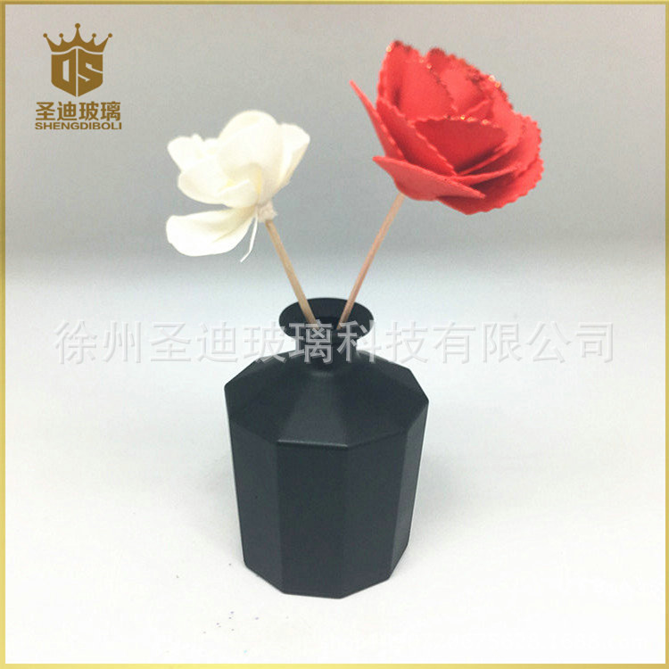 厂家直销300ml高白料卡口香薰瓶 十边形透明玻璃香薰瓶 可定制