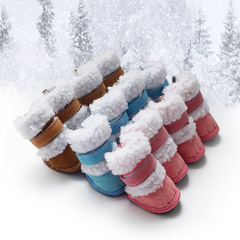 Thick Lamb Fleece Snow Boots for Dogs, Pet Shoes, Warm and Cozy, Non-slip, Teddy and Bichon Small Dog Winter Version