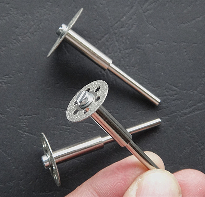 现货供应金刚石切割片牙磨片玉石小切片柄可散卖电磨配件