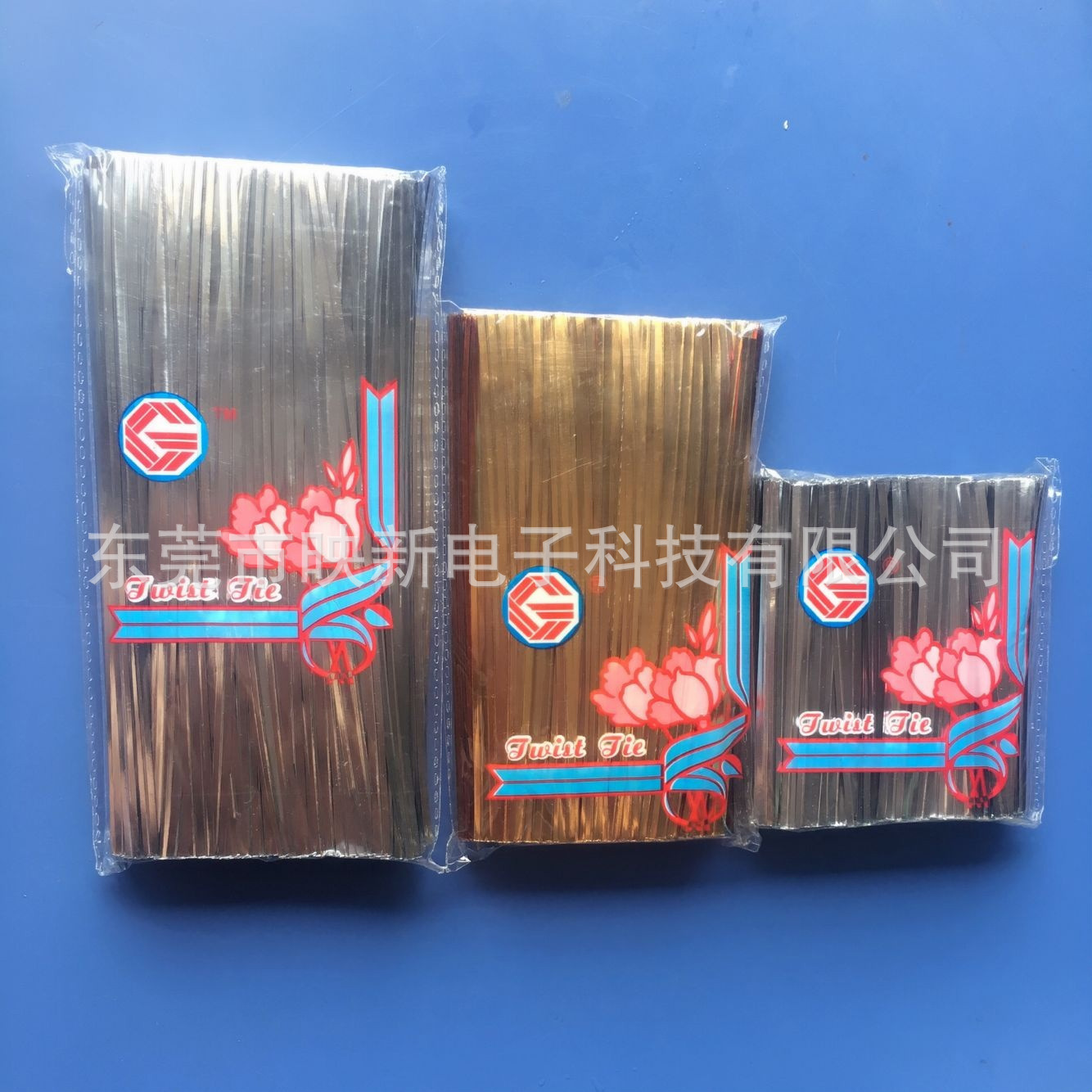 束线带 厂家批发 包胶扎线 金银扎丝 12CM 面包绑线