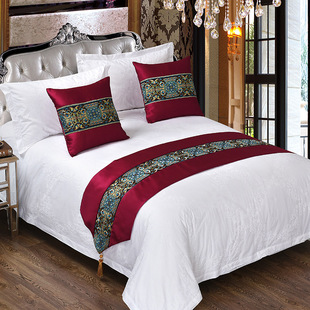 Средний и высокий отель кровать кровать кровать кровать для хвостовой полотенце знаменитое тибетское красное цветочное кровать