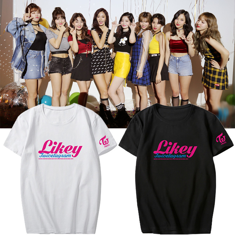 Twice组合twicetagram专辑likey应援服周边同款短袖t恤男女打底衫 阿里巴巴