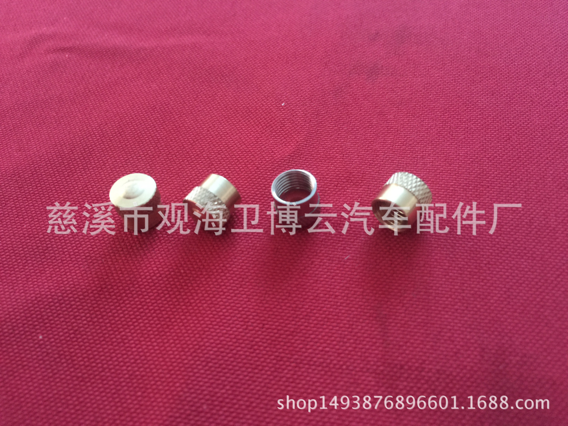 Factory Direct Valve Cap Copper Nickel Plated Mesh Pattern F Cap Valve Cap