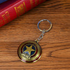 Golden metal keychain, Captain America, Birthday gift, wholesale