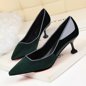 689-2 han edition fashion show thin and delicate and elegant shoes high heel with shallow hollow out pointed mouth color