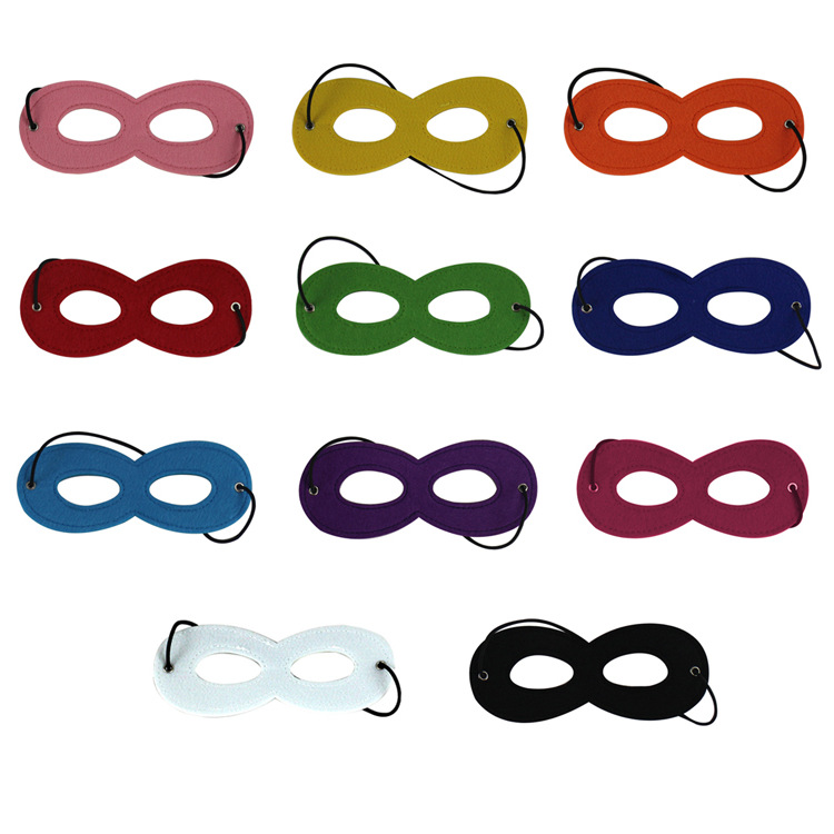 万圣节舞会毛毡眼罩面具圣诞节儿童装饰化妆舞会卡通眼罩毛毡面具